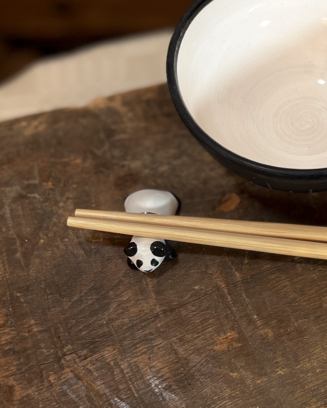 Stöd för ätpinnar / Panda dekor